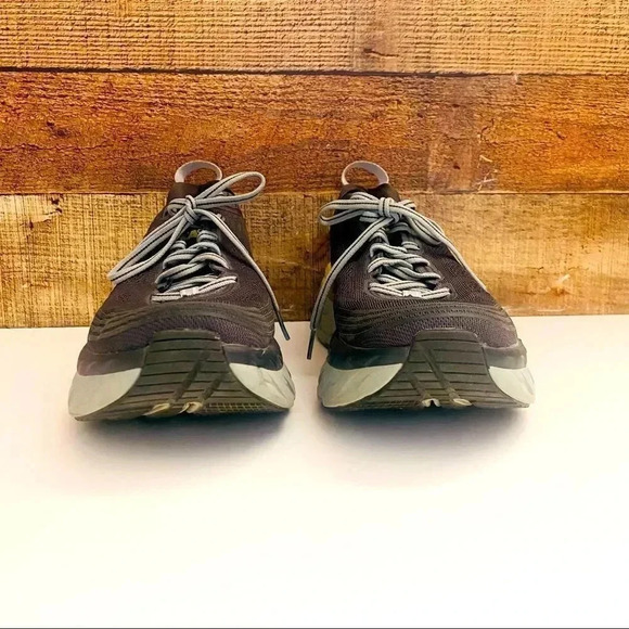 Hoka One One Bondi 6 Grey & Yellow Sneakers - Picture 4 of 9